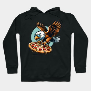 Funny Eagle hunting for Pizza Hoodie